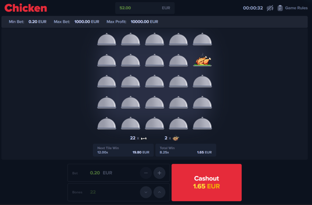 Jeu du Poulet MyStake Casino