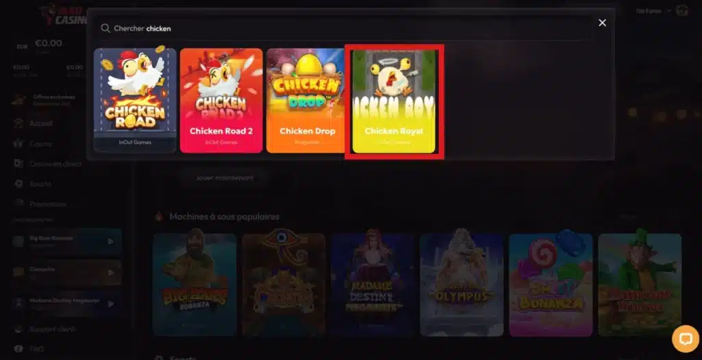 lancer chicken royal slot