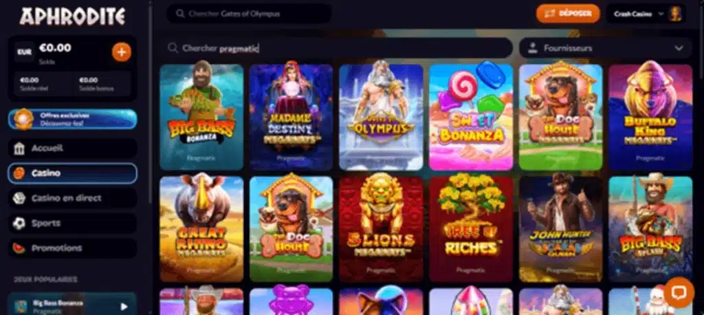 machines à sous aphrodite casino