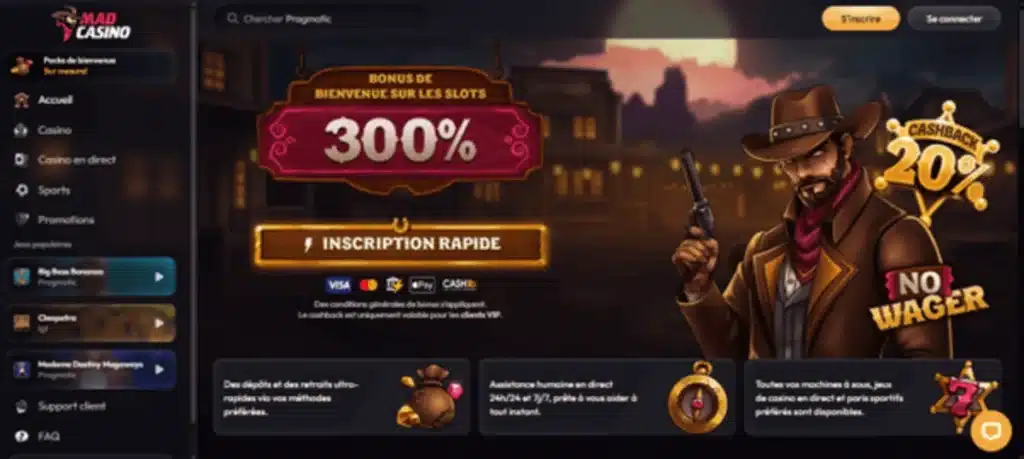 site officiel madcasino