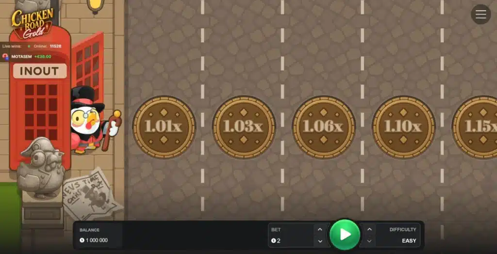 chicken road gold jeu