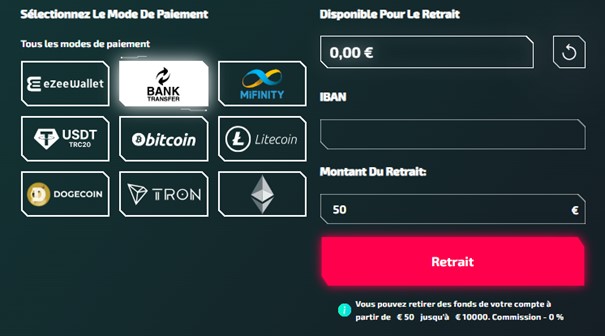 retirer casino avec neosurf impossible