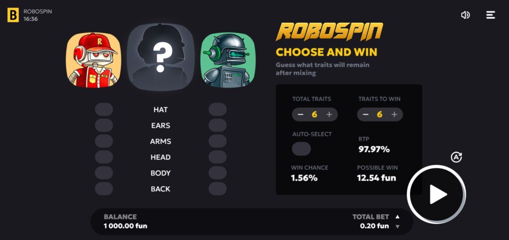 robotspin jeu argent