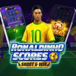 ronaldinho scores shoot & win logo