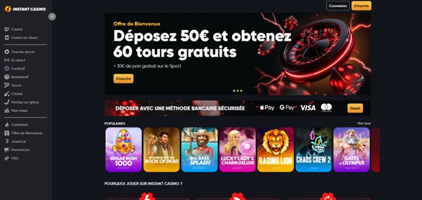 site officiel instant casino