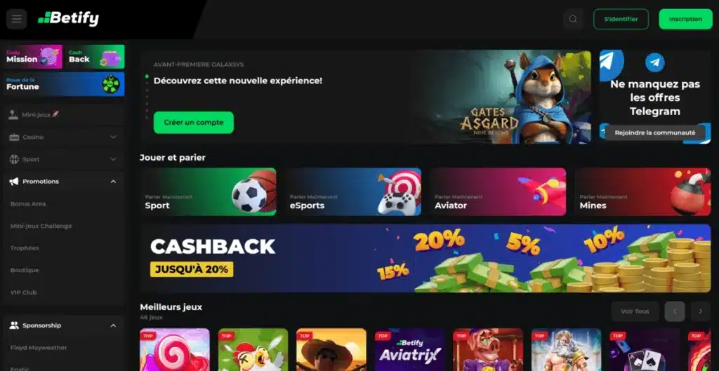 betify meilleur casino