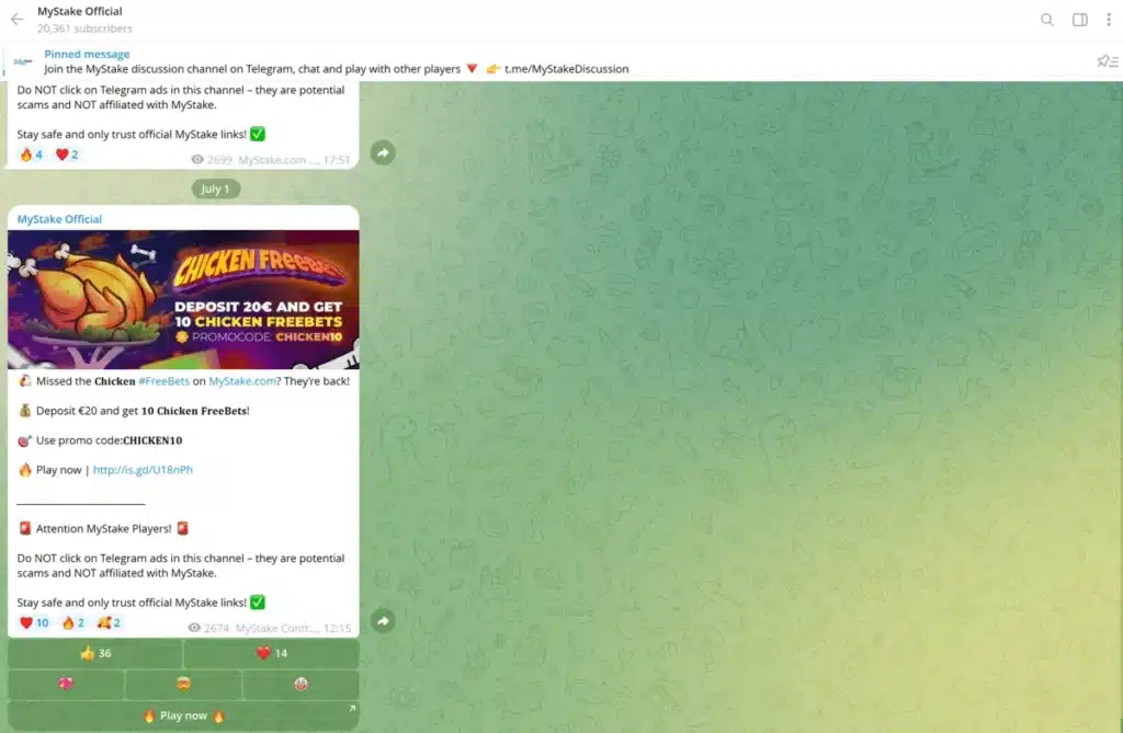 groupe telegram mystake