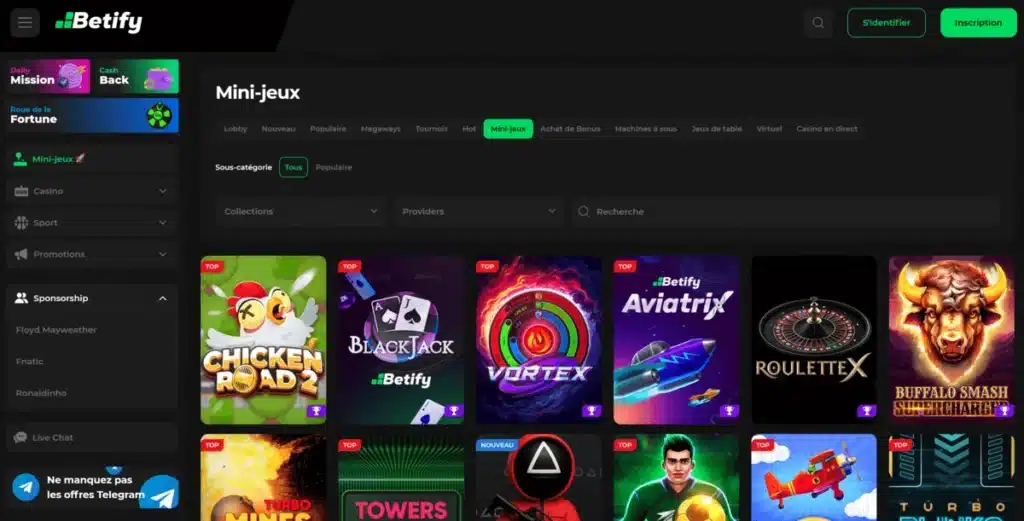 mini jeux betify