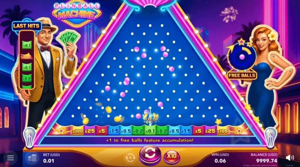 gain plinball machine